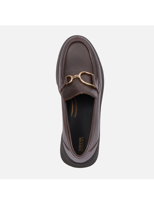 Geox Hnedé dámske mokasíny Geox Vilde