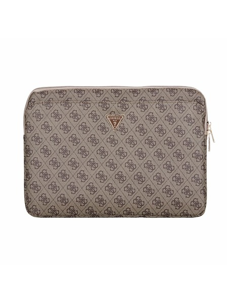 Guess Guess PU 4G Triangle Logo Obal na notebook 14" Hnedý