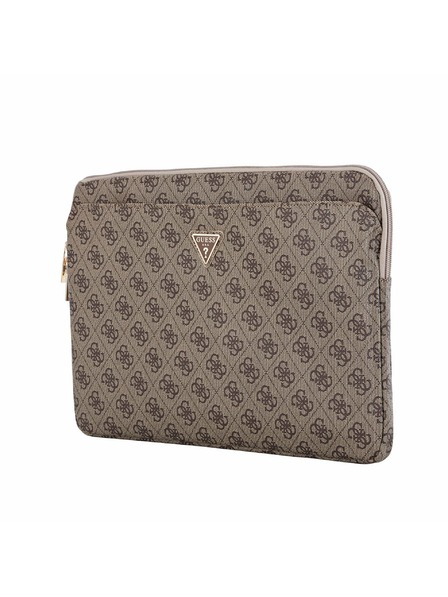 Guess Guess PU 4G Triangle Logo Obal na notebook 14" Hnedý