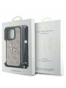 Guess Guess PU 4G Metal Logo Crossbody Popruh Zadný kryt pre iPhone 16 Pro Ružový