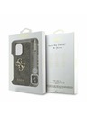 Guess Guess PU 4G Metal Logo Popruh Zadný kryt pre iPhone 15 Pro Max Hnedý