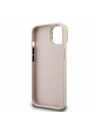 Guess Guess PU Grained 4G Logo Stand Camera Frame Zadný kryt pre iPhone 14 Ružový