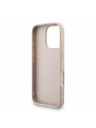 Guess Guess PU 4G Metal Logo Popruh Zadný kryt pre iPhone 16 Pro Ružový