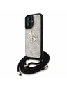 Guess Guess PU 4G Metal Logo Crossbody Popruh Zadný kryt pre iPhone 16 Ružový