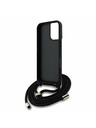 Guess Guess PU 4G Metal Logo Crossbody Popruh Zadný kryt pre iPhone 16 Ružový
