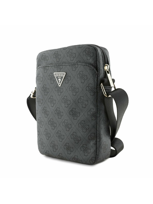 Guess Guess PU 4G Triangle Logo Taška 8" Čierna