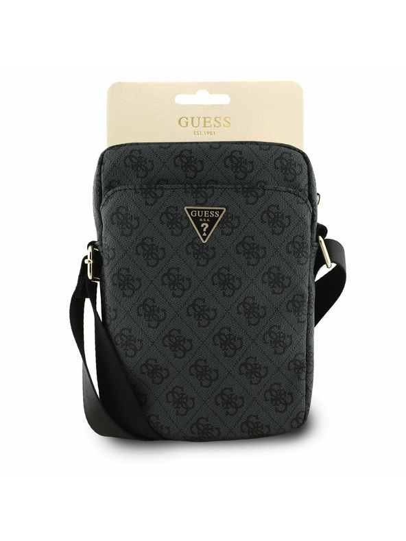 Guess Guess PU 4G Triangle Logo Taška 8" Čierna