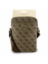 Guess Guess PU 4G Triangle Logo Taška 8" Hnedá