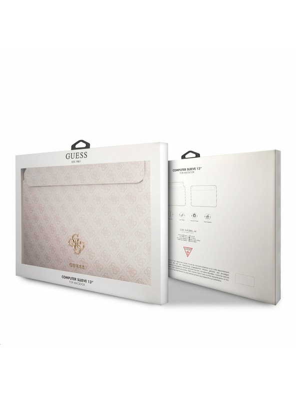 Guess Guess PU 4G Metal Logo Obal na počítač 13" Ružový