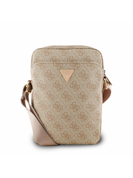 Guess Guess PU 4G Triangle Logo Taška 8" Ružová