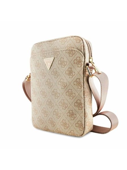 Guess Guess PU 4G Triangle Logo Taška 8" Ružová
