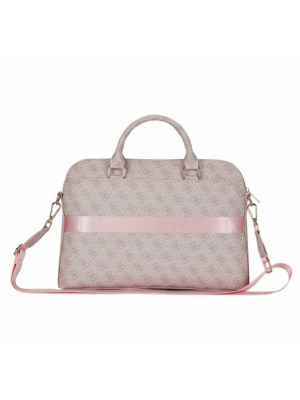 Guess Guess PU 4G Triangle Logo Taška na notebook 13/14/15" Ružová