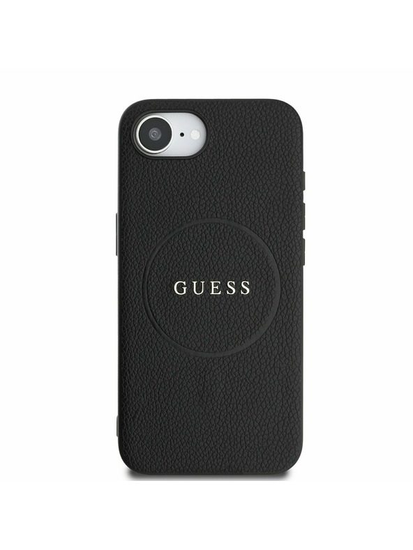 Guess Guess PU Grained Classic Logo MagSafe Zadný Kryt pre iPhone 16e Black