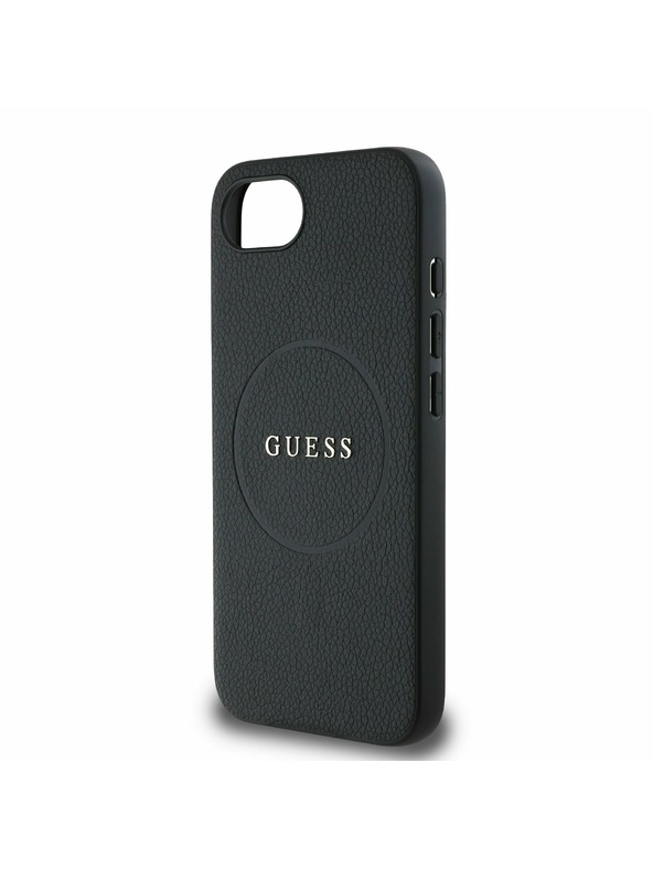 Guess Guess PU Grained Classic Logo MagSafe Zadný Kryt pre iPhone 16e Black