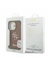 Guess Guess PU Grained 4G Logo Stand Camera Frame Zadný Kryt pre iPhone 16 Brown