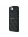 Guess Guess PU Leather 4G Colored Ring MagSafe Zadný Kryt pre iPhone 16e Black
