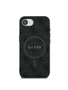 Guess Guess PU Leather 4G Colored Ring MagSafe Zadný Kryt pre iPhone 16e Black