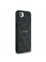 Guess Guess PU Leather 4G Colored Ring MagSafe Zadný Kryt pre iPhone 16e Black