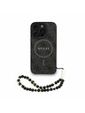 Guess Guess PU Leather 4G Colored Ring Strap MagSafe Zadný Kryt pre iPhone 16 Pro Max Black