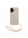 Guess Guess PU Leather 4G Colored Ring Strap MagSafe Zadný Kryt pre iPhone 16 Pink