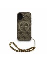Guess Guess PU Leather 4G Colored Ring Strap MagSafe Zadný Kryt pre iPhone 16 Brown