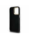 Guess Guess PU 4G Metal Logo Stand Camera Frame Zadný Kryt pre iPhone 15 Pro Black