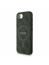 Guess Guess PU Koža 4G Farebný prsteň Popruh MagSafe Zadný kryt pre iPhone 16e Black