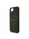 Guess Guess PU Koža 4G Farebný prsteň Popruh MagSafe Zadný kryt pre iPhone 16e Black