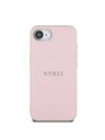 Guess Guess PU Štruktúrované klasické logo MagSafe Zadný kryt pre iPhone 16e Pink