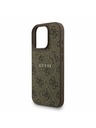 Guess Guess PU Koža 4G Farebný prsteň Popruh MagSafe Zadný kryt pre iPhone 16 Pro Max Brown