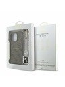 Guess Guess PU Koža 4G Farebný prsteň Popruh MagSafe Zadný kryt pre iPhone 15 Pro Brown