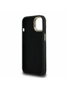 Guess Guess PU 4G Kovové logo Stand Camera Frame Zadný kryt pre iPhone 15 Black