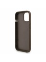 Guess Guess PU 4G Kovové logo Popruh Zadný kryt pre iPhone 15 Brown