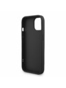 Guess Guess PU 4G Kovové logo Popruh Zadný kryt pre iPhone 15 Black