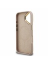 Guess Guess PU 4G Strass Triangle Logo Stand Camera Frame MagSafe Zadný kryt pre iPhone 16 Pink