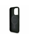 Guess Guess PU Koža 4G Farebný prsteň Popruh MagSafe Zadný kryt pre iPhone 15 Pro Max Black