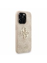 Guess Guess PU 4G Kovové logo Popruh Zadný kryt pre iPhone 15 Pro Pink