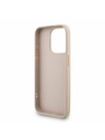 Guess Guess PU 4G Kovové logo Popruh Zadný kryt pre iPhone 15 Pro Pink