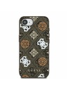 Guess Guess PU 4G Pivonka MagSafe Zadný kryt pre iPhone 16e Brown