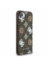 Guess Guess PU 4G Pivonka MagSafe Zadný kryt pre iPhone 16e Brown