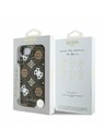 Guess Guess PU 4G Pivonka MagSafe Zadný kryt pre iPhone 16e Brown