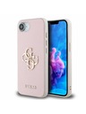 Guess Guess PU Grained 4G Metal Logo Zadný Kryt pre iPhone 16e Pink