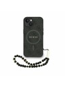 Guess Guess PU Leather 4G Colored Ring Strap MagSafe Zadný Kryt pre iPhone 14 Black
