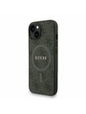 Guess Guess PU Leather 4G Colored Ring Strap MagSafe Zadný Kryt pre iPhone 14 Black