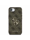 Guess Guess PU 4G Metal Logo Zadný Kryt pre iPhone 16e Brown