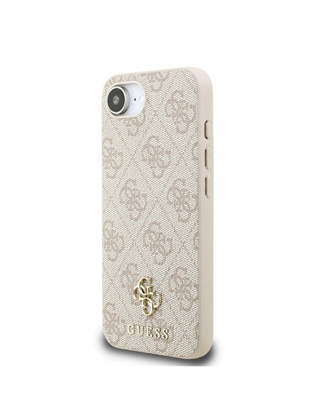 Guess Guess PU 4G Small Metal Logo MagSafe Zadný Kryt pre iPhone 16e Pink