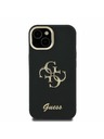 Guess Guess PU Grained 4G Logo Stand Camera Frame Zadný Kryt pre iPhone 14 Black