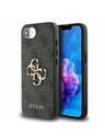 Guess Guess PU 4G Metal Logo Zadný Kryt pre iPhone 16e Grey