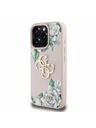 Guess Guess PU Zrnitý Ruže 4G Metal Logo Zadný Kryt pre iPhone 16 Pro Pink
