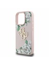 Guess Guess PU Zrnitý Ruže 4G Metal Logo Zadný Kryt pre iPhone 16 Pro Pink